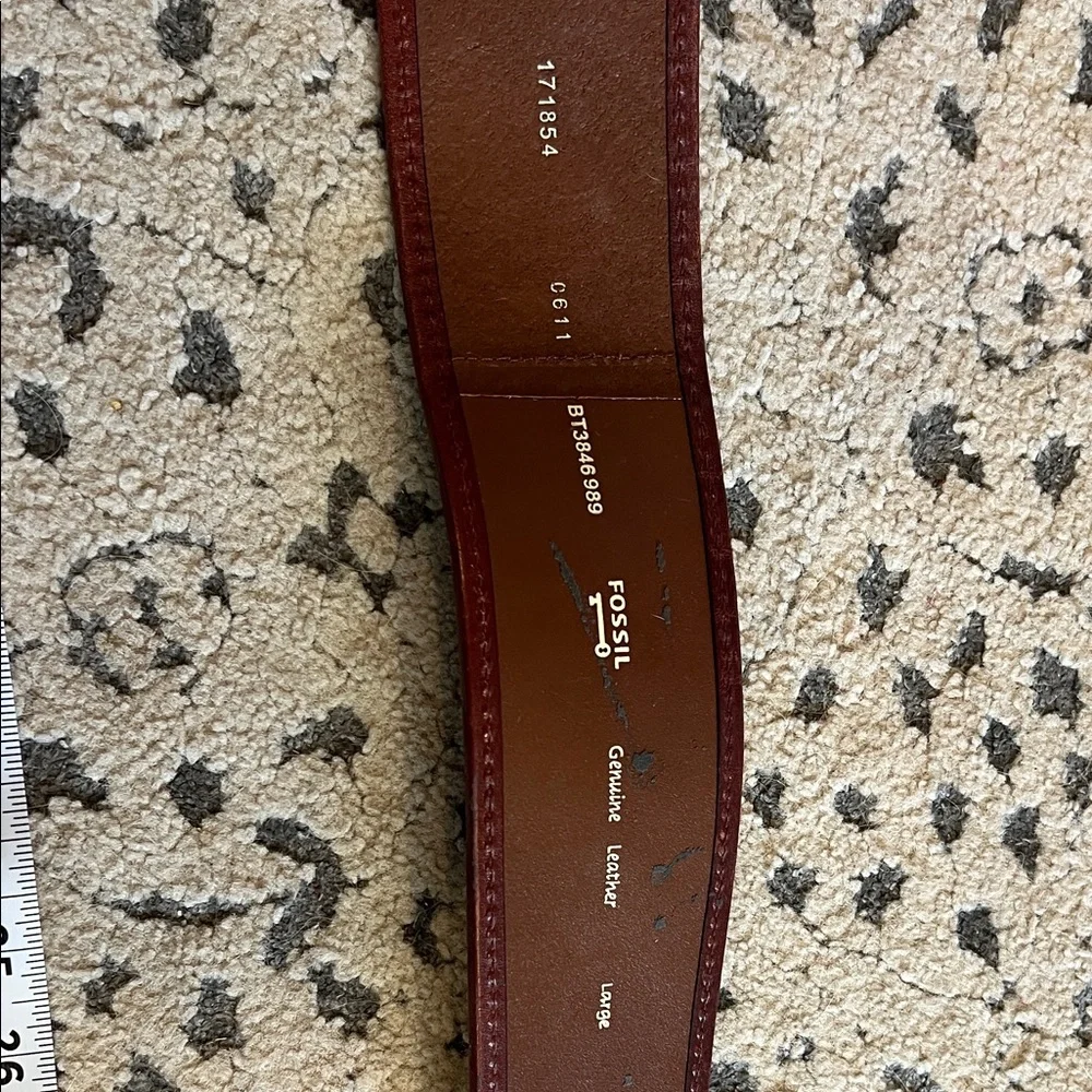 Fossil Leopard Print Women's‎ Belt with Brown Accents